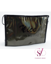 Косметичка жіноча з надписом "Nice Worth having" Косметичка жіноча з надписом "Nice Worth having"