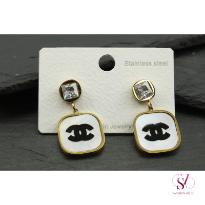 Купити Сережки в стилі CHANEL жіночі SVT-11696