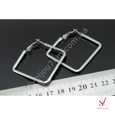 Сережки кільця широкі d 2.5 см стильні Купити опт
