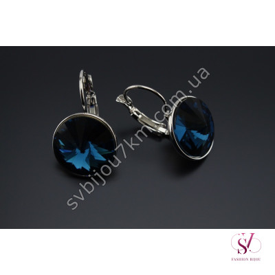 Сережки з синіми кристалами Swarovski SVT 6518 Купити