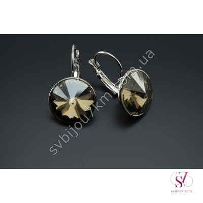 Сережки із сірими кристалами Swarovski SVT 6521 Купити