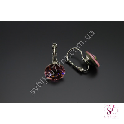 Сережки з рожевими кристалами Swarovski SVT 6524 Купити