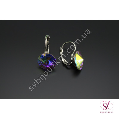 Сережки з райдужними кристалами Swarovski SVT 6527 Купити