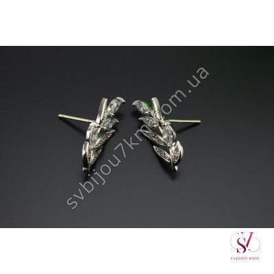 Сережки Колосок зі стразами Swarovski SVT 6566-2 Купити