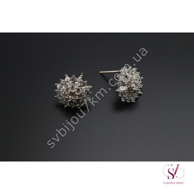 Сережки зі стразами в стилі Bvlgari SVT 6734 Купити