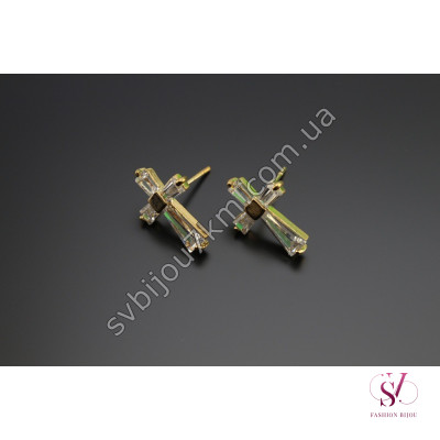 Сережки Хрести зі стразами Swarovski SVT 6778 Купити опт