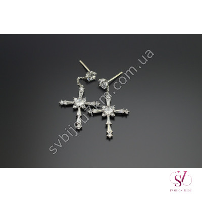 Сережки Хрести зі стразами Swarovski SVT 6781 Купити опт