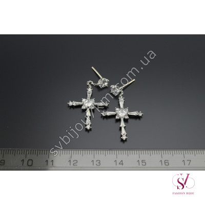 Сережки Хрести зі стразами Swarovski SVT 6781 Купити 