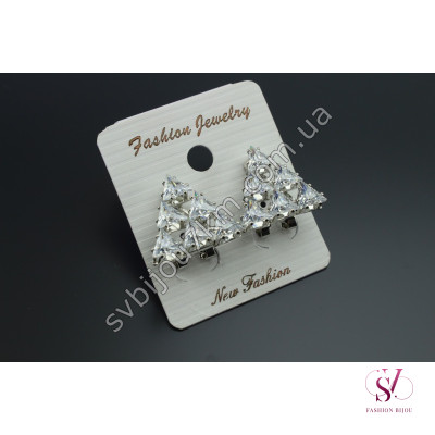 Сережки зі стразами Swarovski SVT 6798 срібло Купити