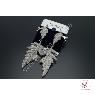 Сережки зі стразами Swarovski стильні Купити