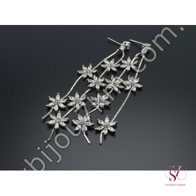 Сережки зі стразами Swarovski квіточки Купити