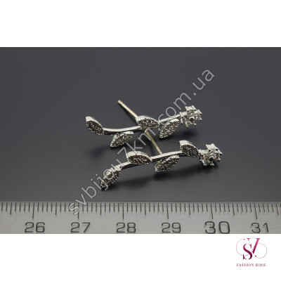 Купить Серьги Каффы со стразами SVT-7259-1